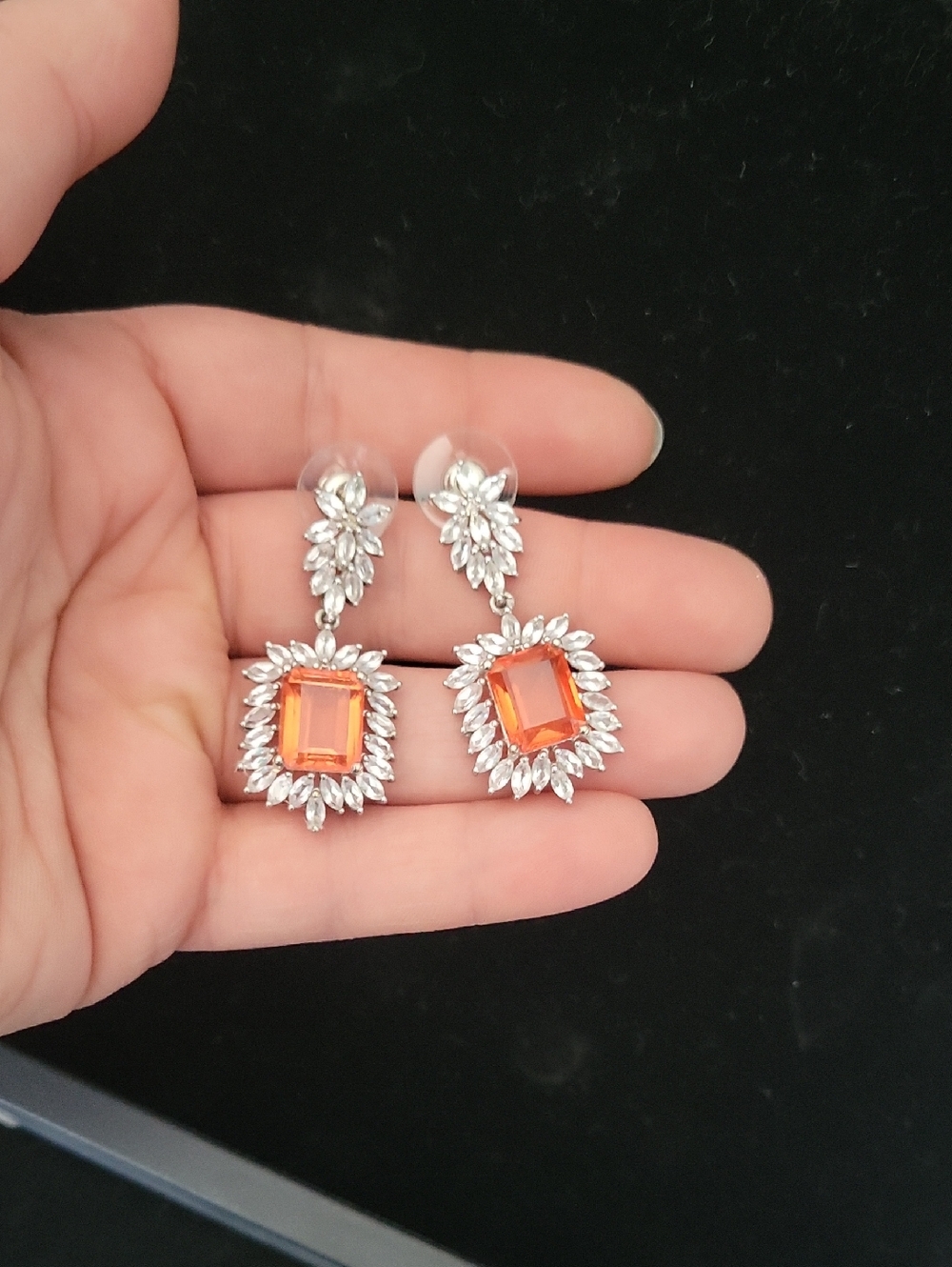 NWOT Sunfire Quartz Drop Earrings